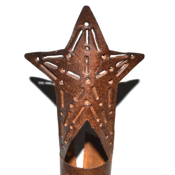 6 Pieces American Decor Set Candle Covers Stars Vintage Look Home And Ho… - Picture 4 of 10